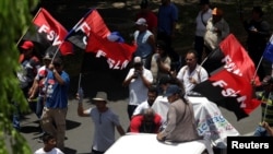 Una manifestación de partidarios del presidente Daniel Ortega, en Nicaragua. [Foto Archivo: AFP]