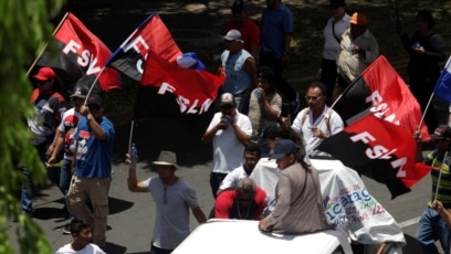 Una manifestación de partidarios del presidente Daniel Ortega, en Nicaragua. [Foto Archivo: AFP]