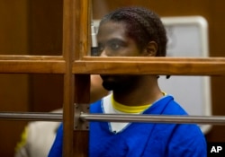 Gene Evin Atkins appears in court for the first time in Los Angeles Superior court in Los Angeles, July 24, 2018.