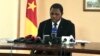 Paul Atanga Nji, ministre de la communication au cours d’un point de presse à Yaoundé, le 9 mars 2020. (VOA/Emmanuel Jules Ntap).