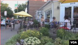 The Del Ray neighborhood in Alexandria, Virginia, is across the Potomac River from the nation's capital.