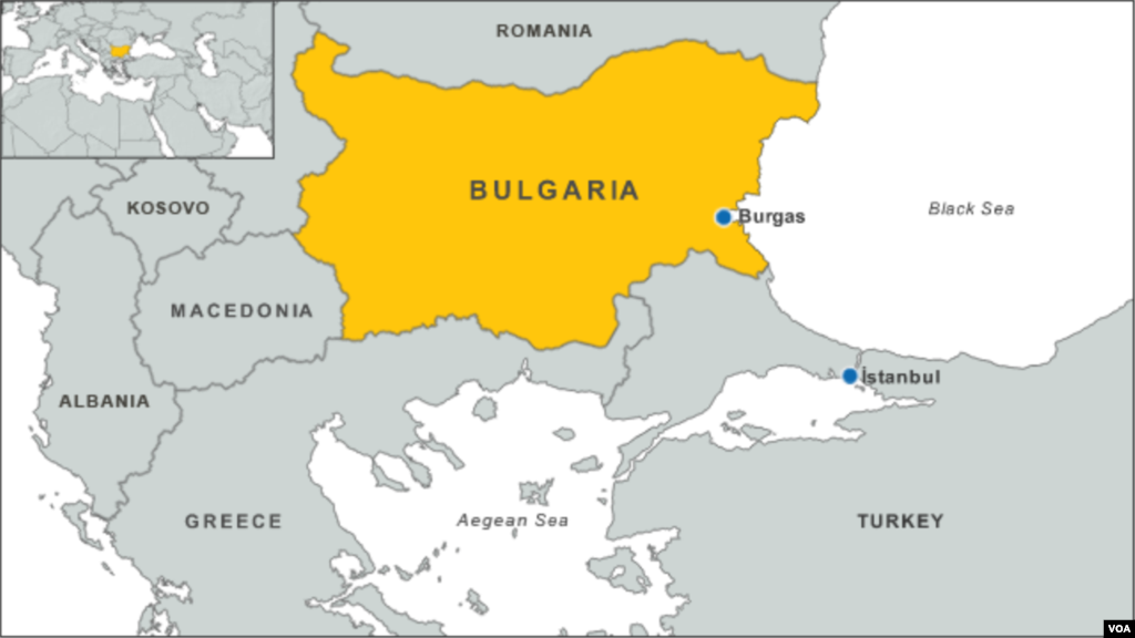 Map of Bulgaria