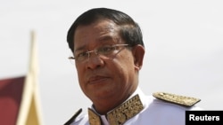 FILE - Cambodian Prime Minister Hun Sen says that had it not been for the Lon Nol regime and its ushering in of the Khmer Rouge, the Paris Peace Accords would not have been necessary.