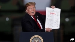 President Donald Trump speaks at Joint Systems Manufacturing Center in Lima, Ohio, March 20, 2019.