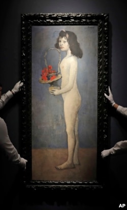 تابلوی «دختر جوان با سبد گل» از پابلو پیکاسو که انتظار می رود تا ۱۲۰ میلیون دلار فروش برود