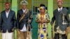 Delegação de autoridades tradicionais da Lunda-Norte e Lunda-Sul (da esquerda para a direita): Regedor Mwambumba, Regedor Zovo, Mwanitete e MwaCapenda Camulemba (Foto: Maka Angola)