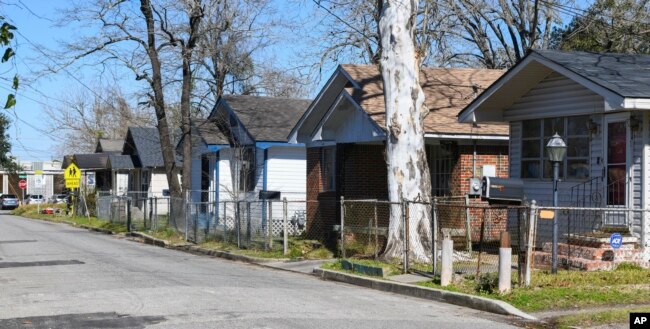 FILE - Homes line Richardson Drive in Africatown in Mobile, Ala., Jan. 29, 2019. Established by the last boatload of Africans abducted into slavery and shipped to the United States just before the Civil War, the coastal Alabama community now shows scarcely a trace of its founders.