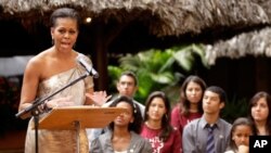 Michelle Obama lors d'une visite au Brésil en mars 2011