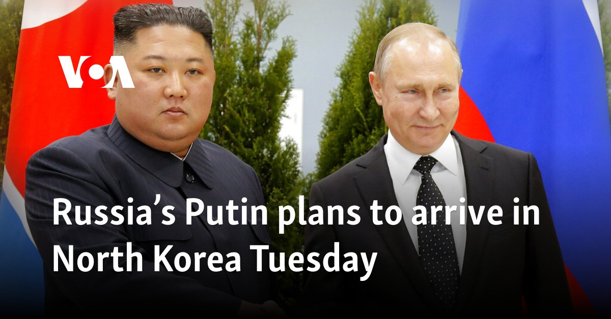 Russia’s Putin plans to arrive in North Korea Tuesday