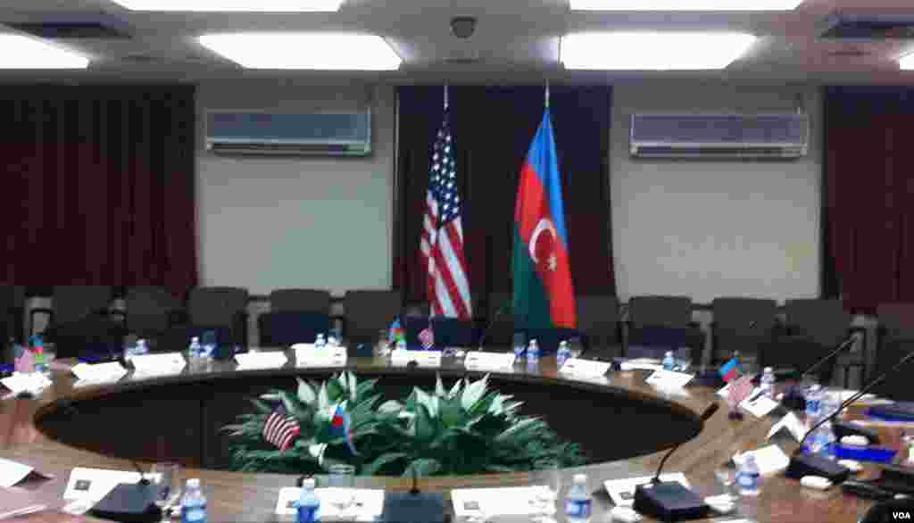 US-Azerbaijan Flags