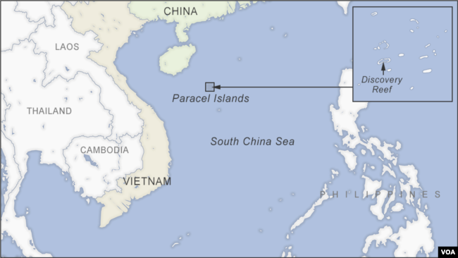 帕拉塞尔群岛(中国称西沙群岛)地理位置示意图