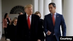 President Donald Trump and Interim President Juan Guaido