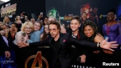 El actor Robert Downey Jr. llega a la premiere mundial de "Avengers: Infinity War" en Los Angeles, California. 23/4/18.
