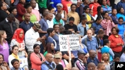FILE: A peace march against xenophobia takes place in Durban, South Africa, April 16, 2015.