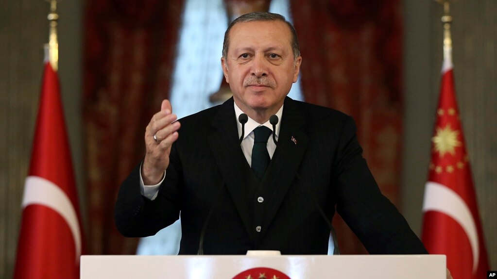 Turkey's President Recep Tayyip Erdogan launches a scathing attack, Oct. 22, 2017, on its Western allies, warning Ankara would respect its strategic alliances with its partners as long as those countries respected the law. 