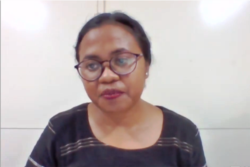 Anggota parlemen Timor Leste, Elvina Sousa, dalam tangkapan layar.