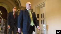 FILE - Majority Whip Steve Scalise, R-La., walks to the House chamber on Capitol Hill, in Washington, Sept. 18, 2015.