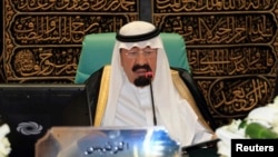 FILE - Saudi Arabia's King Abdullah