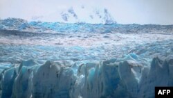 View of the Grey glacier at the Torres del Paine National Park in Magallanes, Chile on Nov. 29, 2017. 