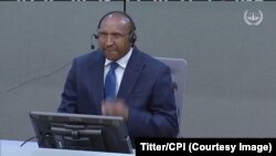 Boscoa Natganda lors de sa comparution devant la Cour pénale internationale, à La Haye, 14 juin 2017.