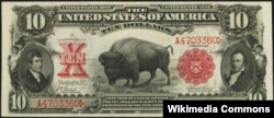 Ten Dollar Currency in use in 1906