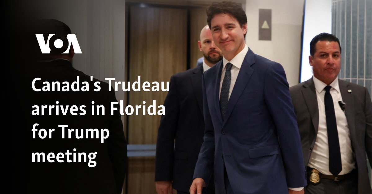カナダのトルドー首相、トランプ大統領との会談のためフロリダに到着