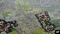 An aerial survey mission by Greenpeace over Sumatra island shows how La Nina played a big role in decreasing agricultural output and caused flooding across Indonesia that also reduced production of some crops, Tangerang, west of Jakarta, 16 Oct. 2010