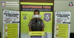 dr. Triyanto Bialangi Juru Bicara Satgas COVID-19 Provinsi Gorontalo. Selasa (21/6/2021), dalam tangkapan layar. (Foto: VOA/Yoanes Litha)