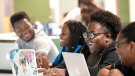 Students gather to do work together at Clarkson University.
