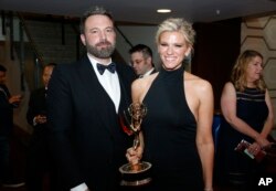 Ben Affleck and Lindsay Shookus attend Emmy Awards in September.