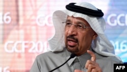 Khalid al-Falih, the chairman of Saudi state oil giant Aramco, addresses the 10th Global Competitiveness Forum on Jan. 25, 2016, in Riyadh.
