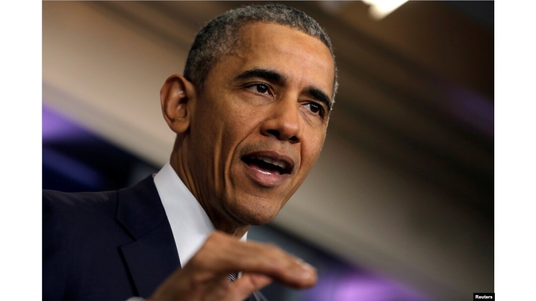 FILE - US President Barack Obama delivers a statement at the press briefing room at the White House in Washington, US, May 6, 2016.