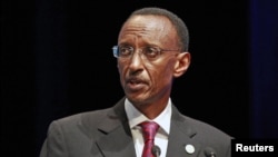 FILE - Rwanda's President Paul Kagame, Oct. 26, 2011.
