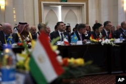 Delegates attend the second Kabul Process conference at the Presidential Palace in Kabul, Afghanistan, Feb. 28, 2018.