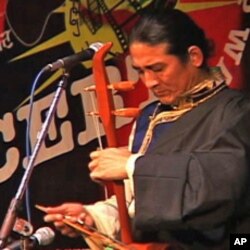 Exiled Tibetan musicians at a concert, Dec. 14, 2010.