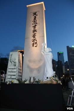纪念六四25周年香港维园烛光晚会（美国之音图片/海彦拍摄）