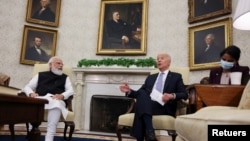 Джо Байден с премьер-министром Индии Нарендрой Моди