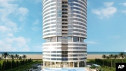 Así lucirá la Torre Trump de Punta del Este, Urugauy, cuando conclcuya su construcción en 2018.