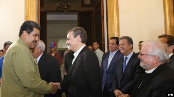 El exjefe del Gobierno español José Luis Rodríguez Zapatero, participó de la reunión con Maduro.