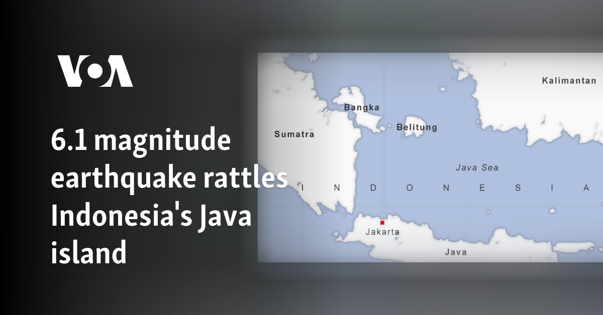 6.1 magnitude earthquake rattles Indonesia's Java island