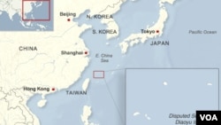 Vị trí đảo Senkaku hay Điếu Ngư trên bản đồ.