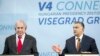 Israeli Prime Minister Benjamin Netanyahu, left, listens to Hungarian Prime Minister Viktor Orban during a press conference held after the talks of Netanyahu with heads of government of the Visegrad Group in the Pesti Vigado building in Budapest, Hungary, July 19, 2017.