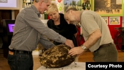 A 10-kilogram ball of 2,000-year-old butter was found in an Irish bog. (Cavan County Museum)