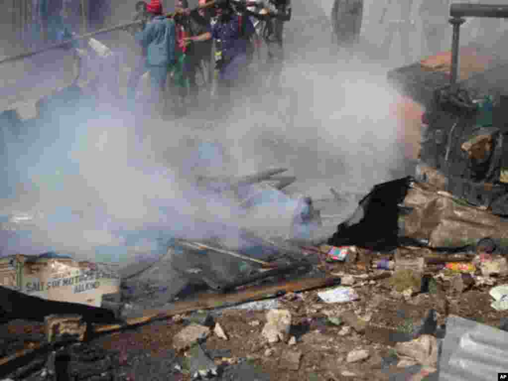 The smoke at Ogbomosho Road in Kaduna close to central market.