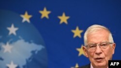 High Representative of the European Union for Foreign Affairs and Security Policy Josep Borrell speaks during a press conference at the EU Delegation on Sept. 20, 2021 in New York City.