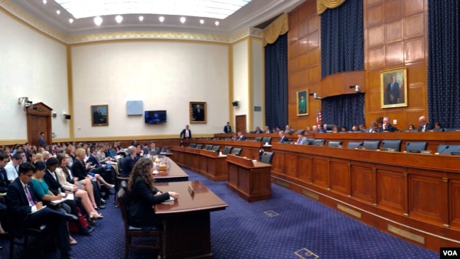 U.S. Foreign Affairs Committee Hearing on “Democracy Promotion in a Challenging World” at the U.S. Capitol in Washington, DC, June 14, 2018. (Photo: Chap Chetra/VOA Khmer)