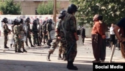 درگیری معترضان با پلیس در بانه در پی قتل کولبر - شهریور ۱۳۹۶