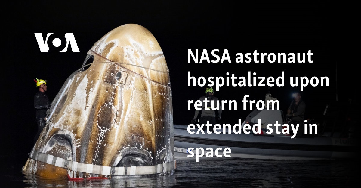 NASA Astronaut Hospitalized Upon Return From Extended Stay In Space NASA Astronaut Hospitalized Upon Return From Extended Stay In Space