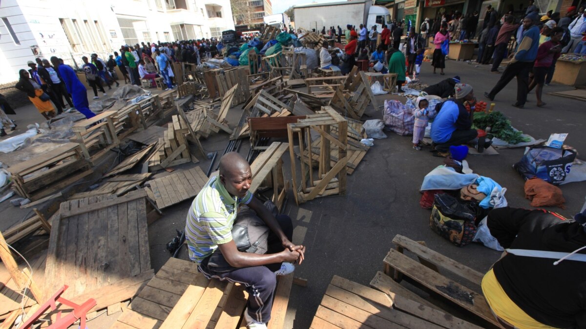 Zimbabwe Vendors Demonstration, Harare Zimbabwe July 08, 2015
