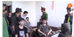 Các công dân Trung Quốc phạm pháp bị chính quyền Đà Nẵng bắt giữ hôm 6/6/2019. Photo Da Nang TV